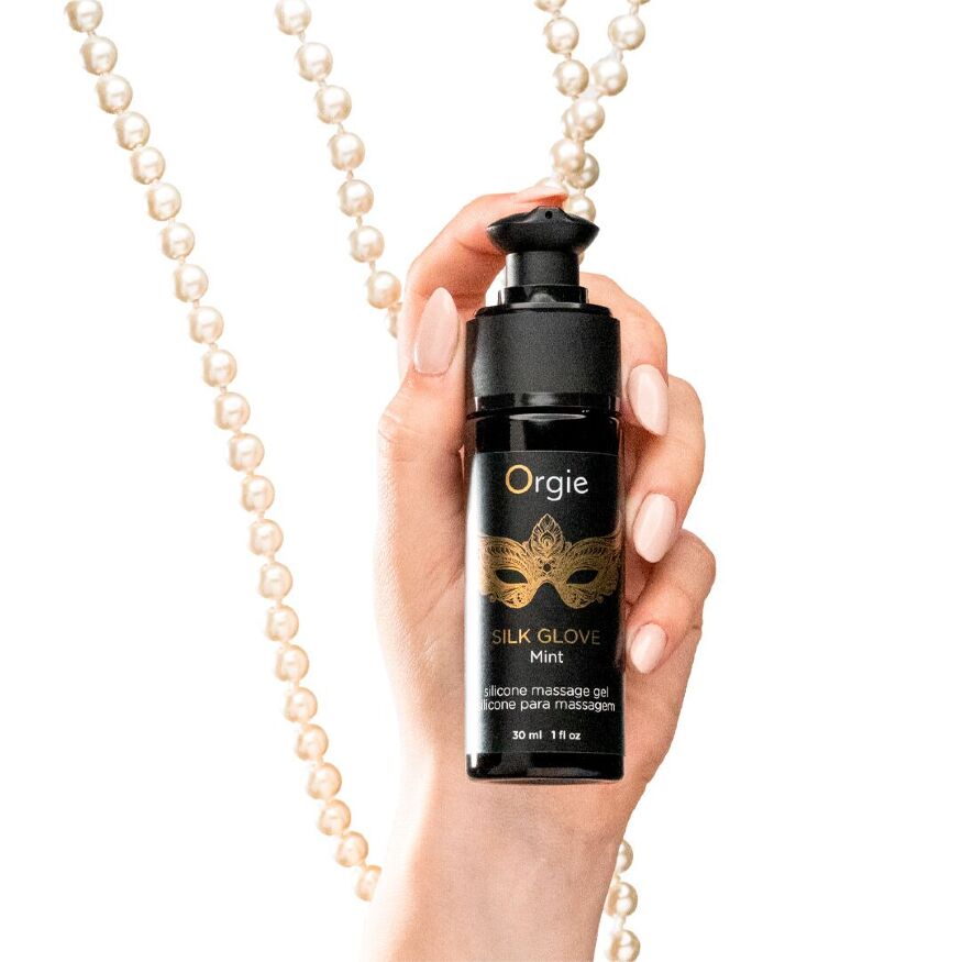 Набір для перлинного масажу Orgie  -  Pearls Lust Massage (30 мл), силіконовий гель, намисто