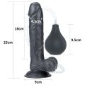 Кінчаючий фалоімітатор з імітацією еякуляції- Squirt Extreme Dildo 9" Black
