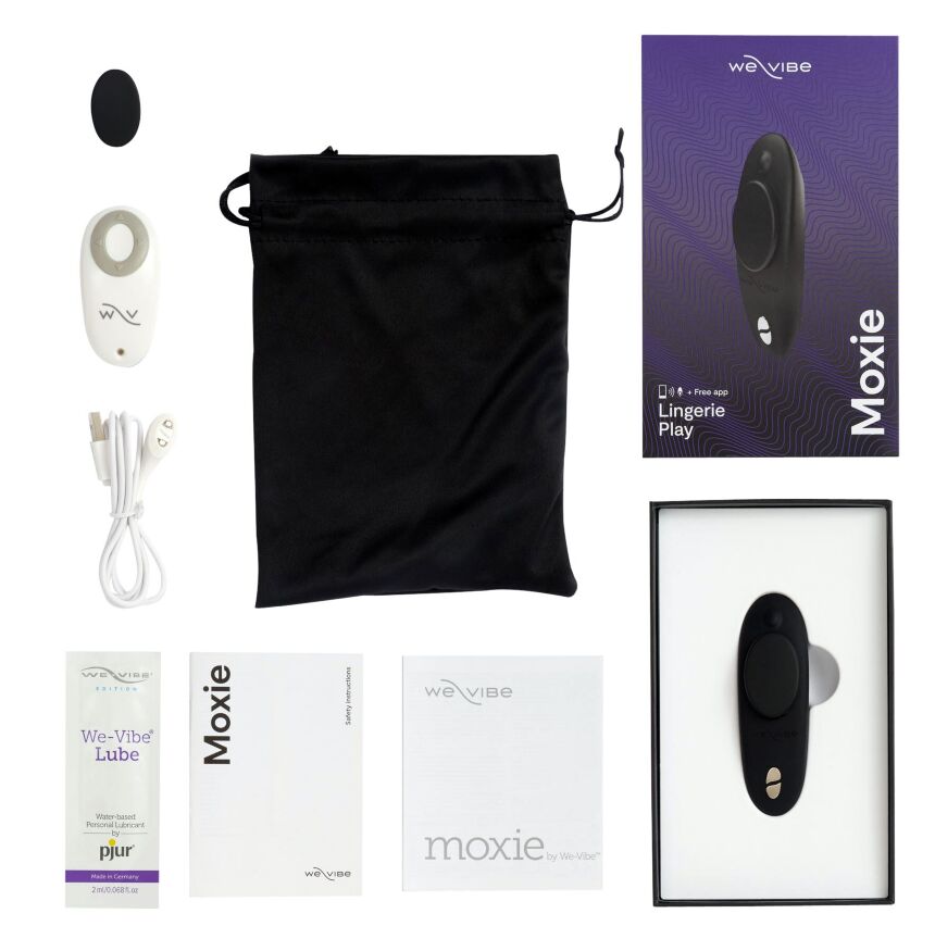 Вибратор в трусики We-Vibe Moxie Satin Black с пультом ДУ