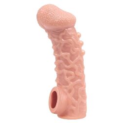 Насадка на член с загнутой головкой с фиксацией Kokos Cock Sleeve CS 007 S