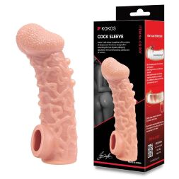 Насадка на член с загнутой головкой с фиксацией Kokos Cock Sleeve CS 007 S