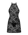 Рубашка з трусиками Obsessive Softily chemise 2XL/3XL Чорний