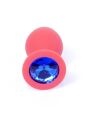 Анальна пробка - Jewellery Silicone Red Plug M Blue