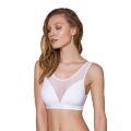 Топ с прозрачной вставкой PS002 TOP white L - Passion