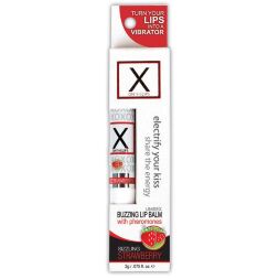 Стимулювальний бальзам для губ унісекс Sensuva  -  X on the Lips Strawberry з феромонами, полуниця