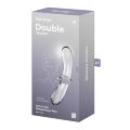 Двосторонній скляний дилдо Satisfyer Double Crystal Transparent, боросилікатне скло, унісекс (ушкоджена упаковка!!!)