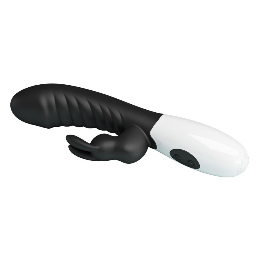 Вибромассажер для стимуляции точки G и клитора Pretty Love - Naughty Bunny Black, BW-500071-A3