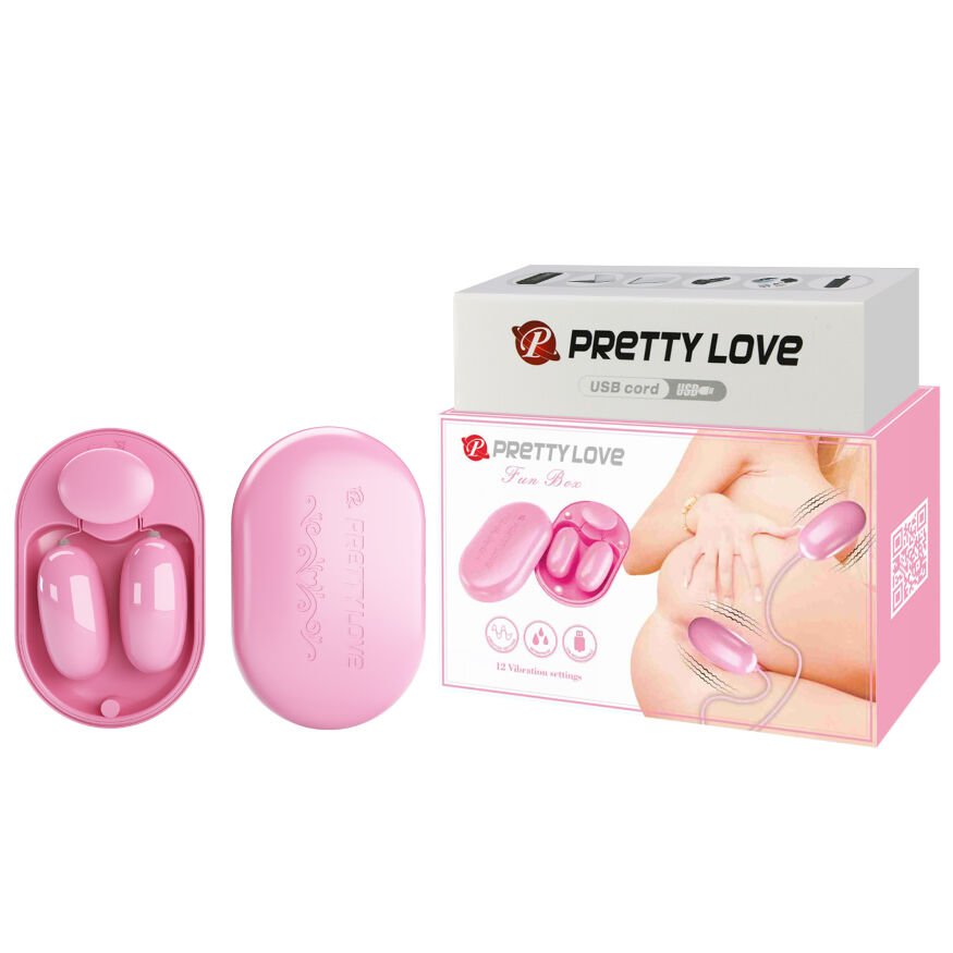 Комплект з двох компактних віброяєць ABS, 12 vibration settings, USB rechargeable.