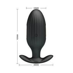 Анальная смарт пробка с электростимуляцией- Pretty Love Jefferson Anal Plug Black (App)