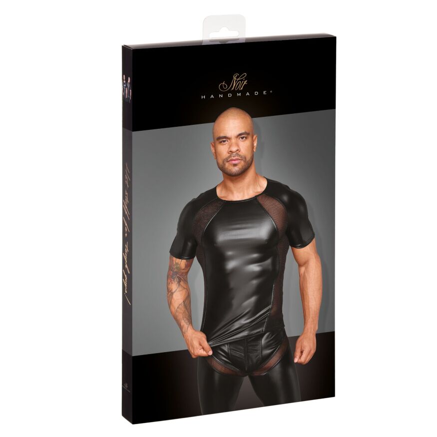 Футболка з мокрим ефектом Noir Handmade H056 Men's T-shirt made of powerwetlook, XXL