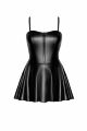 Платье Noir Handmade F308 Dreamer, XXL, мини, под латекс, открытые плечи, юбка клеш, молния спереди