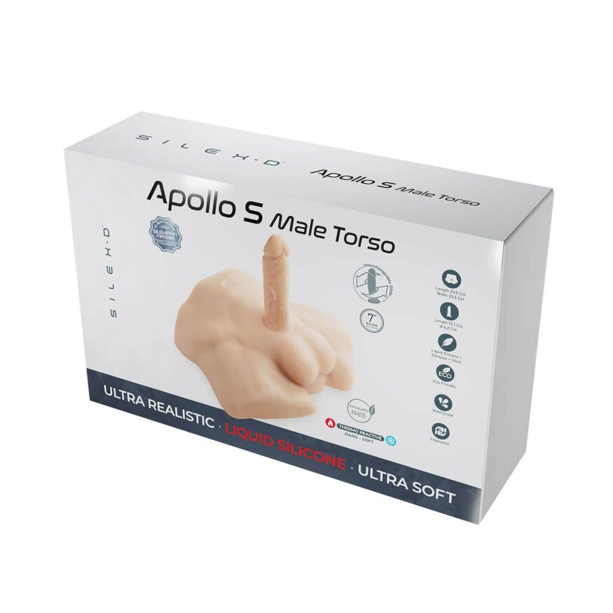 Полуторс с фаллоимитатором на присоске SilexD Apollo S Male Torso