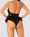 411016 Костюм покоївки Obsessive Frilles Чорний S/M
