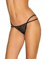 Трусики стринги с цепочками Obsessive Pantheria thong black S/M