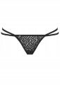 Трусики стринги с цепочками Obsessive Pantheria thong black S/M
