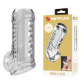Стимулирующая насадка на пенис Pretty Love - Penis Sleeve Long Clear, BI-026267M