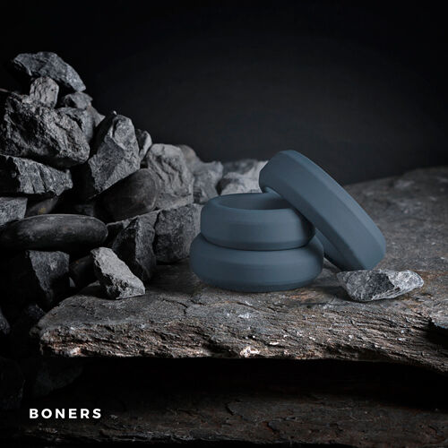 Набор из 3 силиконовых колец Boners для пениса, 3 шт