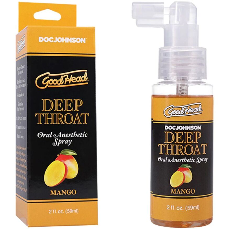 Спрей для минета Doc Johnson GoodHead DeepThroat Spray - Mango 59 мл для глубокого минета