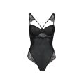 Боди из эко-кожи и кружева Loona Body black S/M - Passion