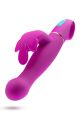 Вибратор с клиторальным отростком в виде бабочки Blush Aria Naugnty AF розовый