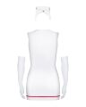 Еротичний костюм медсестри Obsessive Emergency dress S/M, white, сукня, стринги, рукавички, чепчик, стетоскоп