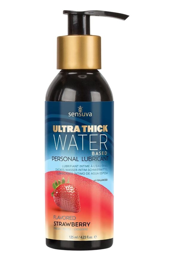Крем-смазка на водной основе Sensuva Ultra Thick Water Based со вкусом клубники, 125 мл