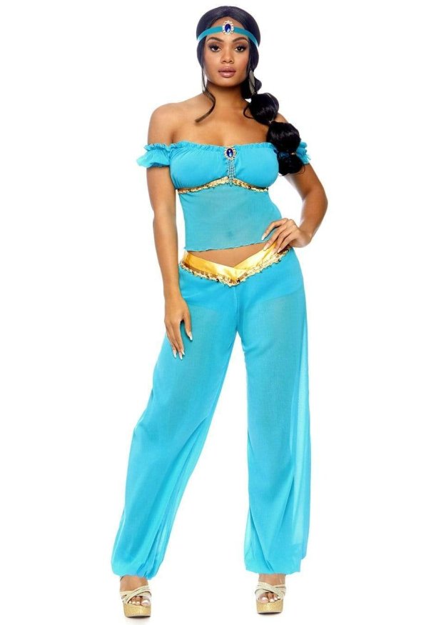Костюм принцессы Жасмин S Leg Avenue Arabian Beauty, 3 предмета, бирюзовый