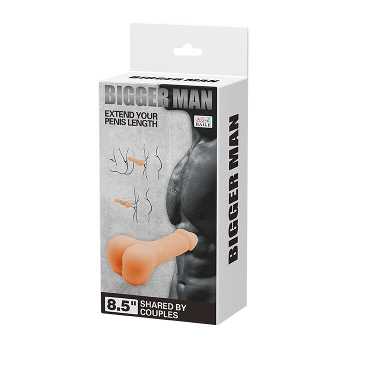 Секс-іграшка 2в1: насадка на пеніс та мастурбатор анус Bigger Man Penis Sleeve 8.5"