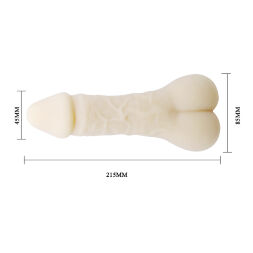 Секс-игрушка 2в1: насадка на пенис и мастурбатор анус Bigger Man Penis Sleeve 8.5"