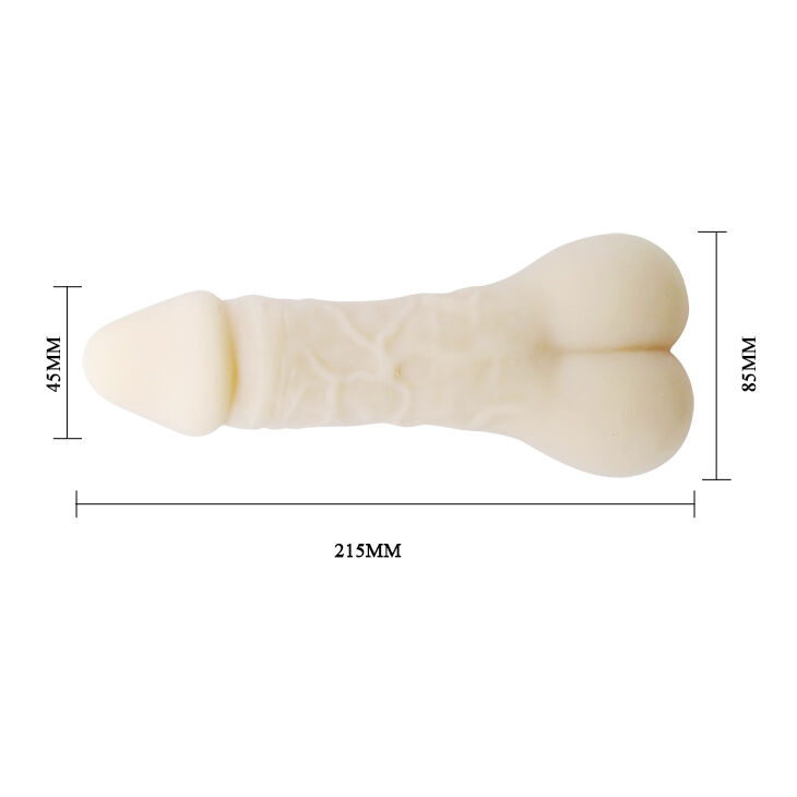 Секс-іграшка 2в1: насадка на пеніс та мастурбатор анус Bigger Man Penis Sleeve 8.5"