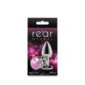 Анальная пробка NS Novelties Rear Assets - Silver - Small - Pink Gem