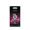 Анальная пробка NS Novelties Rear Assets - Silver - Small - Pink Gem