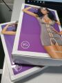 Эротический костюм стюардессы Obsessive Stewardess 3 pcs costume grey S/M (мятая упаковка!!!)