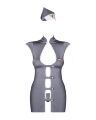 Эротический костюм стюардессы Obsessive Stewardess 3 pcs costume grey S/M (мятая упаковка!!!)