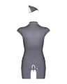 Эротический костюм стюардессы Obsessive Stewardess 3 pcs costume grey S/M (мятая упаковка!!!)