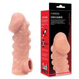Насадка на член фактурная с фиксацией мошонки Kokos Cock Sleeve CS 008 S