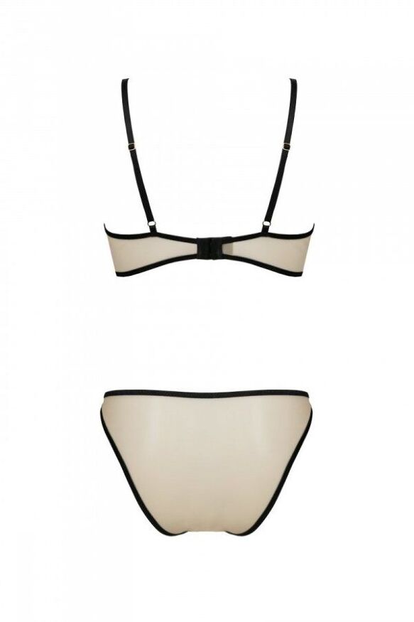 Комплект Passion LORINA SET, S/M, beige, бюстгальтер и трусики
