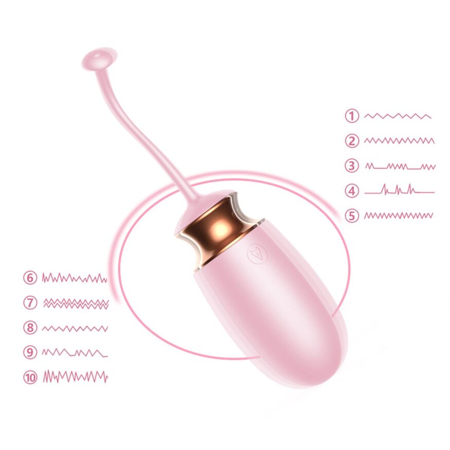 Виброяйцо с функцией подогрева и управления голосом - Vibrating Silicone Love Egg Pink, USB, 10 Function, Heating, Voice Control