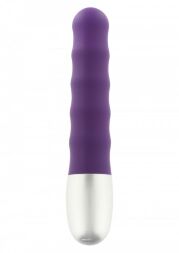 Мини-вибратор Discretion Ribbed Vibrator 11х2 см. (красный)