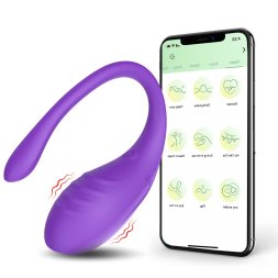 Віброяйце Every Night Toys Letitia з дистанційним керуванням, бузковий, 10 режимів вібрації