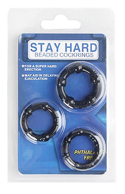 Набор эрекционных колец Stay hard, CN-330300012 Black