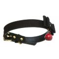 Ошейник красный замшевый Bow and Bell Black
