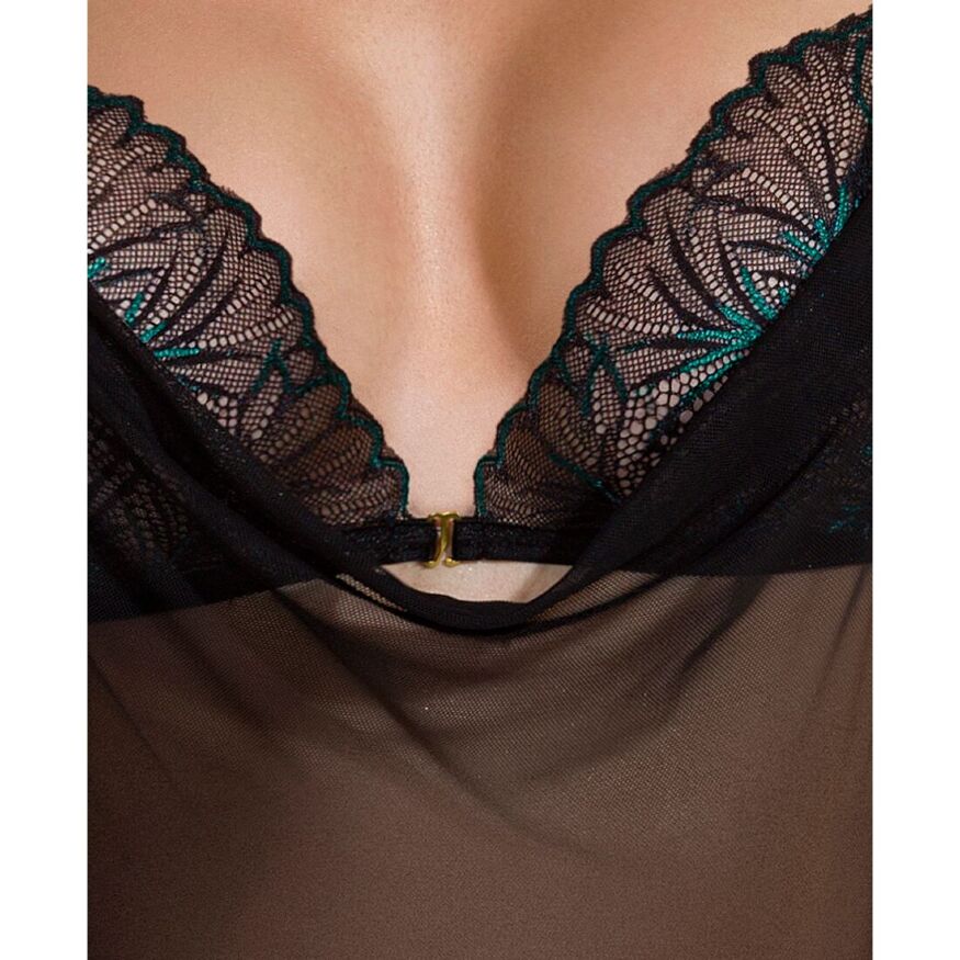 Passion - Deliena Chemise - Cексуальная полупрозрачная сорочка, XXL/XXXL