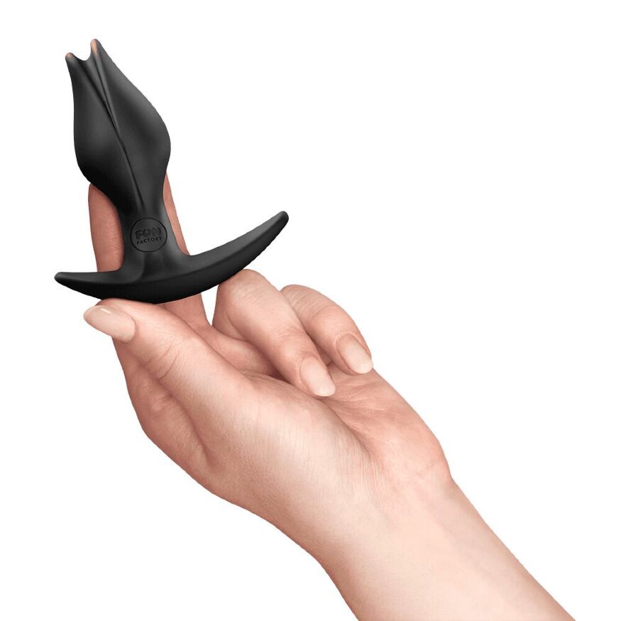 Анальная пробка Fun Factory BOOTIE FEM Black, в виде бутона, диаметр 2,9 см, тонкий ограничитель