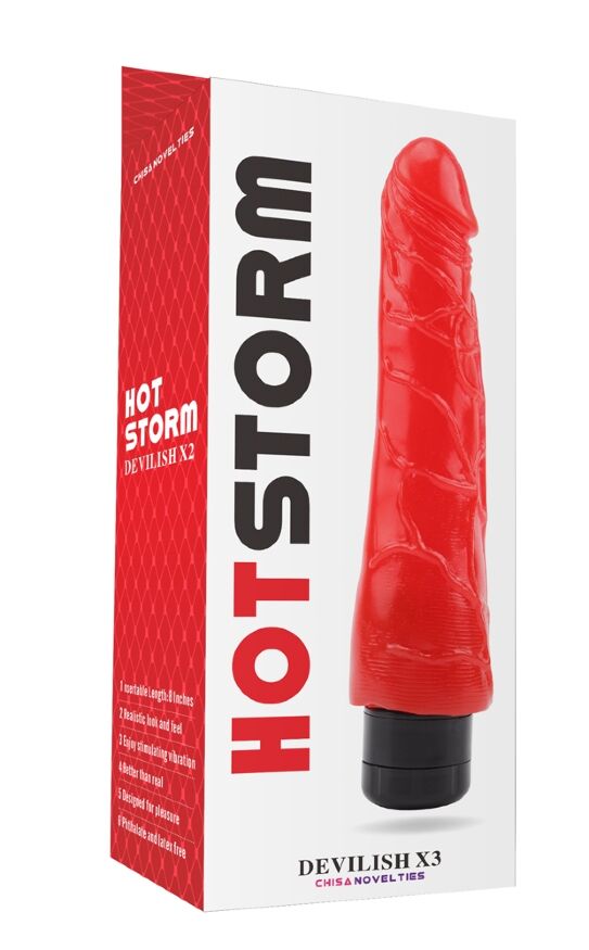 Реалістичний вібратор - Hot Storm Devilish X3
