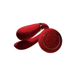 Смарт вибратор для пар Zalo — Fanfan set Bright Red, пульт ДУ