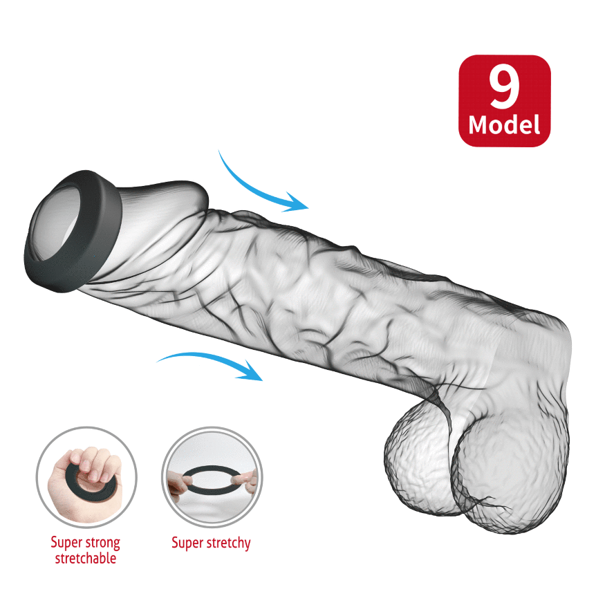 Ерекційне кільце Crazy Bull Model 9 Brodan, чорне, 5.5 х 1 см