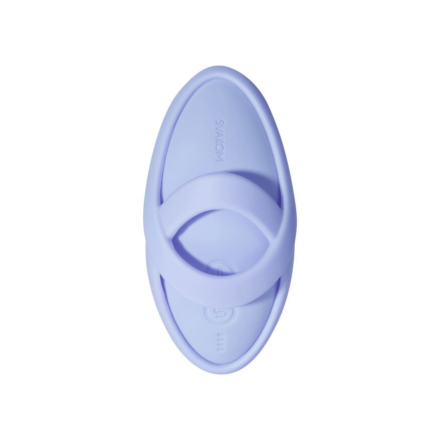 Смарт-вібратор для клітора Svakom Echo 2 Sky Blue, підігрів до 38 °C, знімна насадка на палець