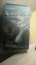 Вакуумный смарт-стимулятор с вибрацией Satisfyer Curvy Trinity 5 (Blue) (мятая упаковка!!!)