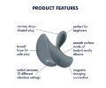 Тонкая, каплевидная пробка Satisfyer Booty Absolute Beginners 2 с вибрацией, серая